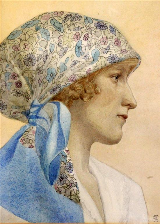 Thomas Capel Walton Smith (Exh. 1922-38) Head studies of young ladies largest 13 x 9.25in.